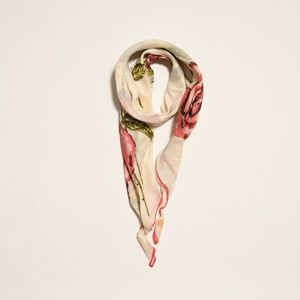 Vintage Floral Gauzy Scarf